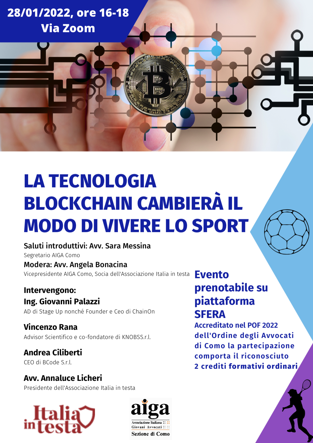 La tecnologia blockchain cambierà il modo di vivere lo sport